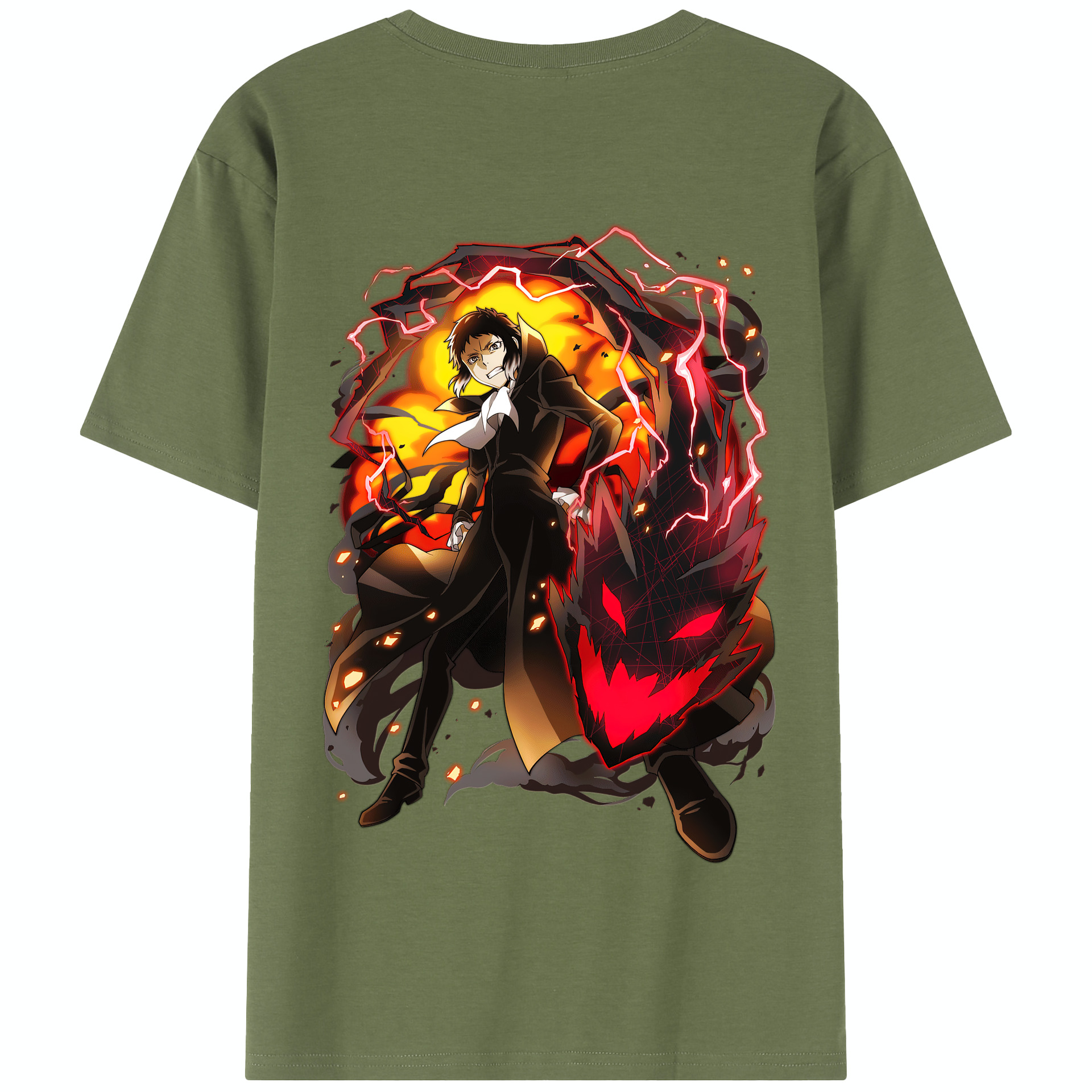 （画像用） 文豪ストレイドッグス Bungo Stray Dogs 綿100％半袖Tシャツ（背面プリント）